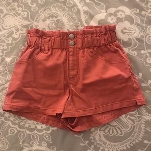 Cotton high waisted shorts